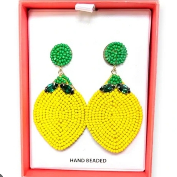 Piper Jewelry - LEMON BEADED EARRINGS NWT